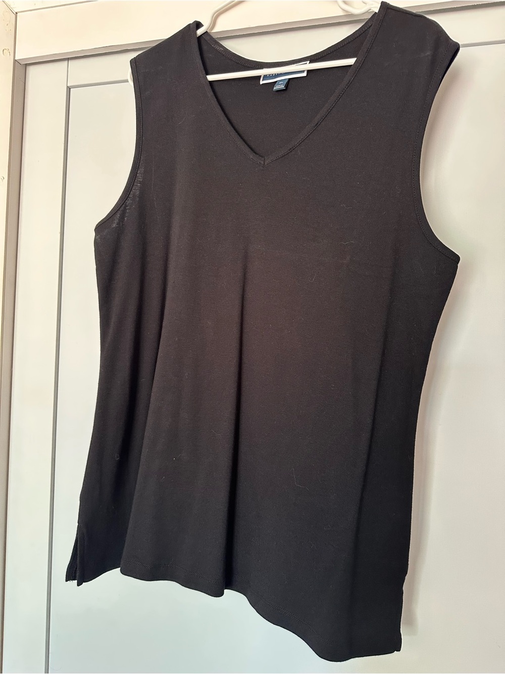 Karen Scott Black V-Neck Sleeveless Tank Top